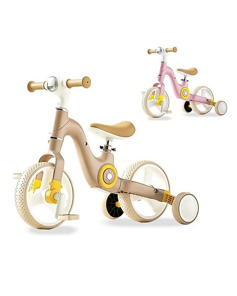 Triciclo 2 em 1 Bicicleta de Equilíbrio com Música e Luz - Cáqui (outra foto)