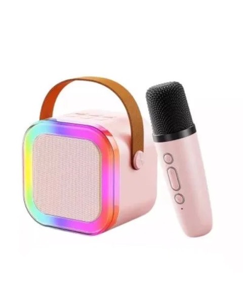 Caixinha de Som Karaokê Bluetooth com Microfone