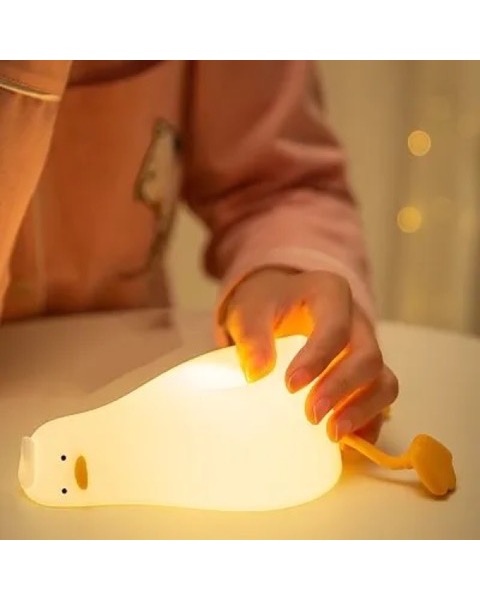 Luminária Infantil de Silicone Pato Recarregável