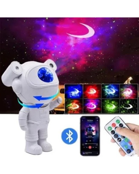 Astronauta Projetor com Som Bluetooth e Controle
