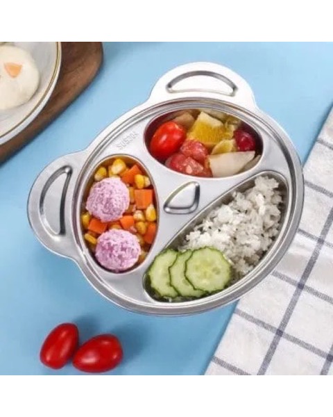 Pratinho Infantil com Divisórias em Aço Inox (outra foto)