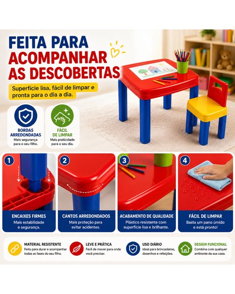 Mesinha Infantil com Cadeira Didática (outra foto)