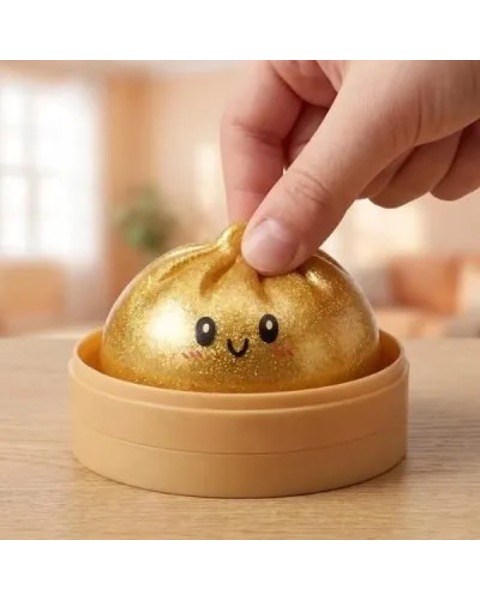 Squishy Antiestresse Pãozinho com Glitter e Luz (outra foto)